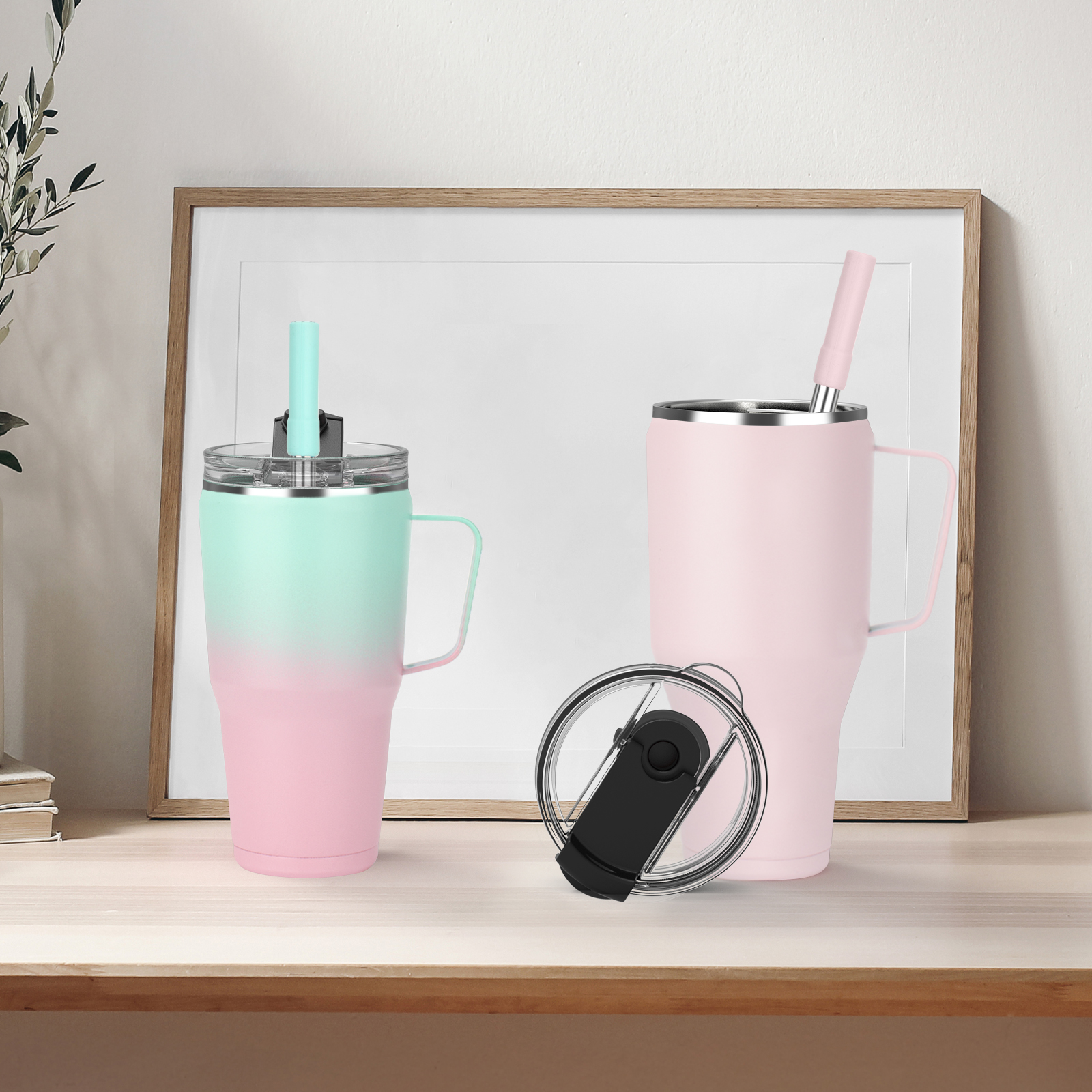 HydriEase: Insulated Cup with Handle | As Seen on TikTok!